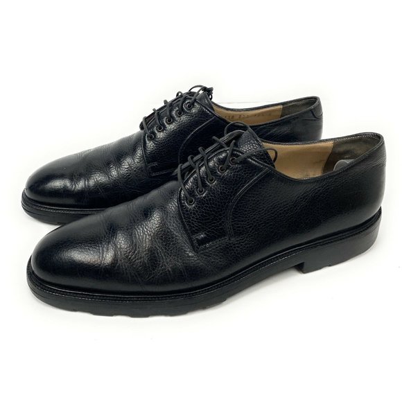 Salvatore Ferragamo Mens Pebbled Leather Derby Lace-up Dress Oxford Size 10.5D main image 8